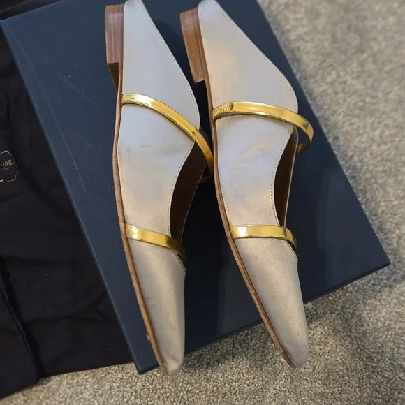 Malone Soulier Maureen mettalic flats - Picture 5 of 10